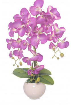Silikonová orchidea fialová
