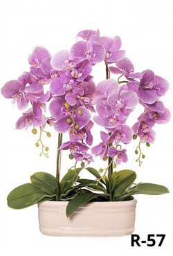 Silikonová orchidea 62cm v ružovej melírovanej farbe