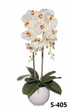 Umelá orchidea vo farbe ecru