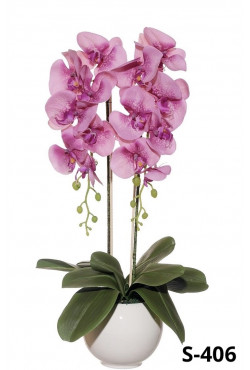 Silikonová orchidea 64cm v keramickom kvetináči