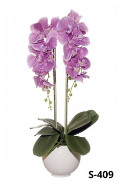 Umelá silikonová orchidea 64 cm