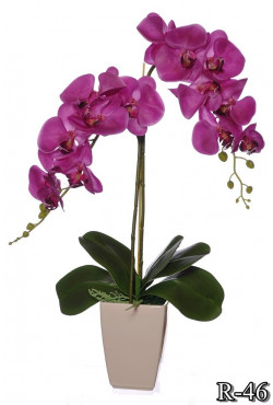 Silikonová orchidea ružova 60cm