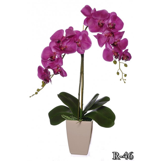Silikonová orchidea ružova 60cm
