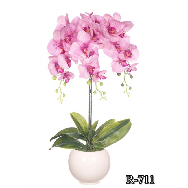 umelá orchidea 67cm svetlo ružova