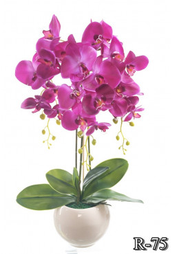 Silikonová orchidea v tmavo ružovej farbe